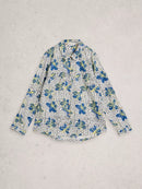 Sophie Organic Cotton Shirt - Ivory Print