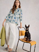 Sophie Organic Cotton Shirt - Ivory Print