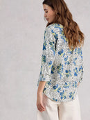 Sophie Organic Cotton Shirt - Ivory Print