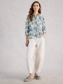 Sophie Organic Cotton Shirt - Ivory Print