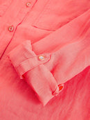 Sophie Linen Shirt - Mid Coral