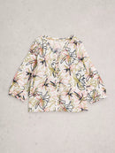 Ruby Cotton Organic Top - Ivory Print
