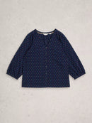 Ruby Cotton Organic Top - Navy Multi