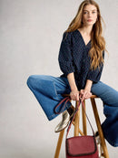 Ruby Cotton Organic Top - Navy Multi