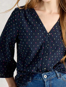 Ruby Cotton Organic Top - Navy Multi