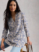 Bianca Linen Tunic - Ivory Print