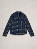 Allie Jersey Shirt - Navy Print
