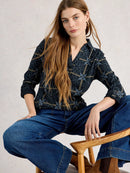 Allie Jersey Shirt - Navy Print