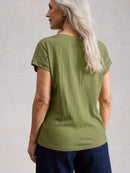Nelly Notch Neck T-Shirt - Green