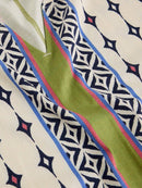 Nelly Notch Neck T-Shirt - White Multi