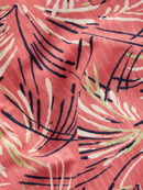 Weaver Notch Neck T-Shirt - Pink Print