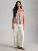Iris Linen T-Shirt - Natural Multi
