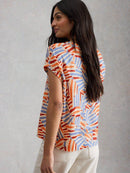 Iris Linen T-Shirt - Natural Multi