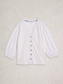 Daisy Dobby Mix Top - Brillant White
