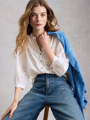 Daisy Dobby Mix Top - Brillant White