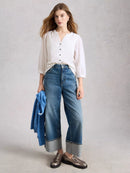 Daisy Dobby Mix Top - Brillant White