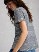 Abbie Stripe T-Shirt - Navy Multi
