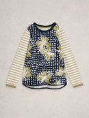 Clara Long Sleeve T-Shirt - Green Print
