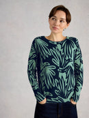 Olive Print Jumper - Blue Print