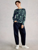 Olive Print Jumper - Blue Print
