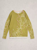 Olive Print Jumper - Green Print