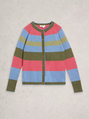 Lulu Stripe Cardigan - Green Multi