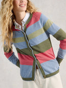 Lulu Stripe Cardigan - Green Multi