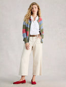 Lulu Stripe Cardigan - Green Multi