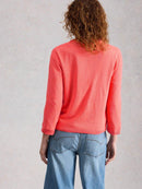 Nova Linen Blend Cardigan - Mid Coral