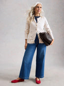 Nova Linen Blend Cardigan - Ivory Multi