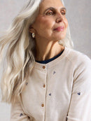 Nova Linen Blend Cardigan - Ivory Multi