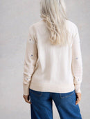 Nova Linen Blend Cardigan - Ivory Multi
