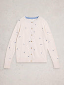 Nova Linen Blend Cardigan - Ivory Multi