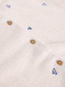 Nova Linen Blend Cardigan - Ivory Multi