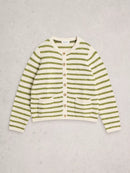 Belle Stripe Cardigan - Ivory Multi