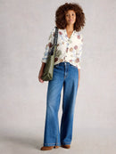 Annie Jersey Shirt - Ivory Multi
