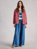 Anya Jersey Quilted Jacket - Mid Pink