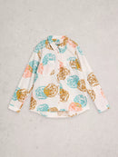 Sophie Organic Cotton Shirt - Ivory Print