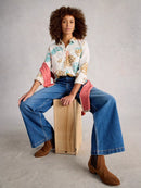 Sophie Organic Cotton Shirt - Ivory Print