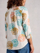 Sophie Organic Cotton Shirt - Ivory Print