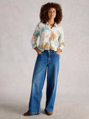 Sophie Organic Cotton Shirt - Ivory Print