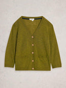 Nova Linen Blend Cardigan - Mid Green