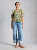 Bex Cotton Top - Ivory Print