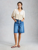 Erin Tie Front Top - Natural White