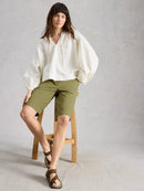 Heidi Chino Shorts - Khaki Green