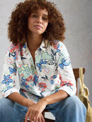 Sophie Organic Cotton Shirt - Ivory Multi