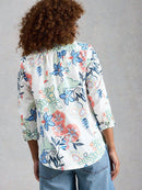 Sophie Organic Cotton Shirt - Ivory Multi