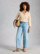 Sophie Organic Cotton Shirt - Ivory Print