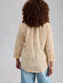 Sophie Organic Cotton Shirt - Ivory Print