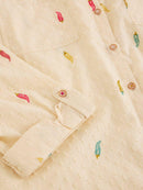 Sophie Organic Cotton Shirt - Ivory Print